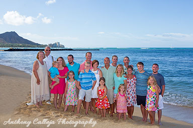 family beach photo session near the Hale Koa Hotel Waikiki