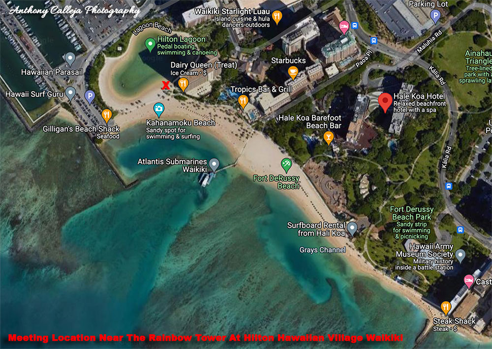 Meeting Location Near The Rainbow Tower At Hilton Hawaiian Village Waikiki